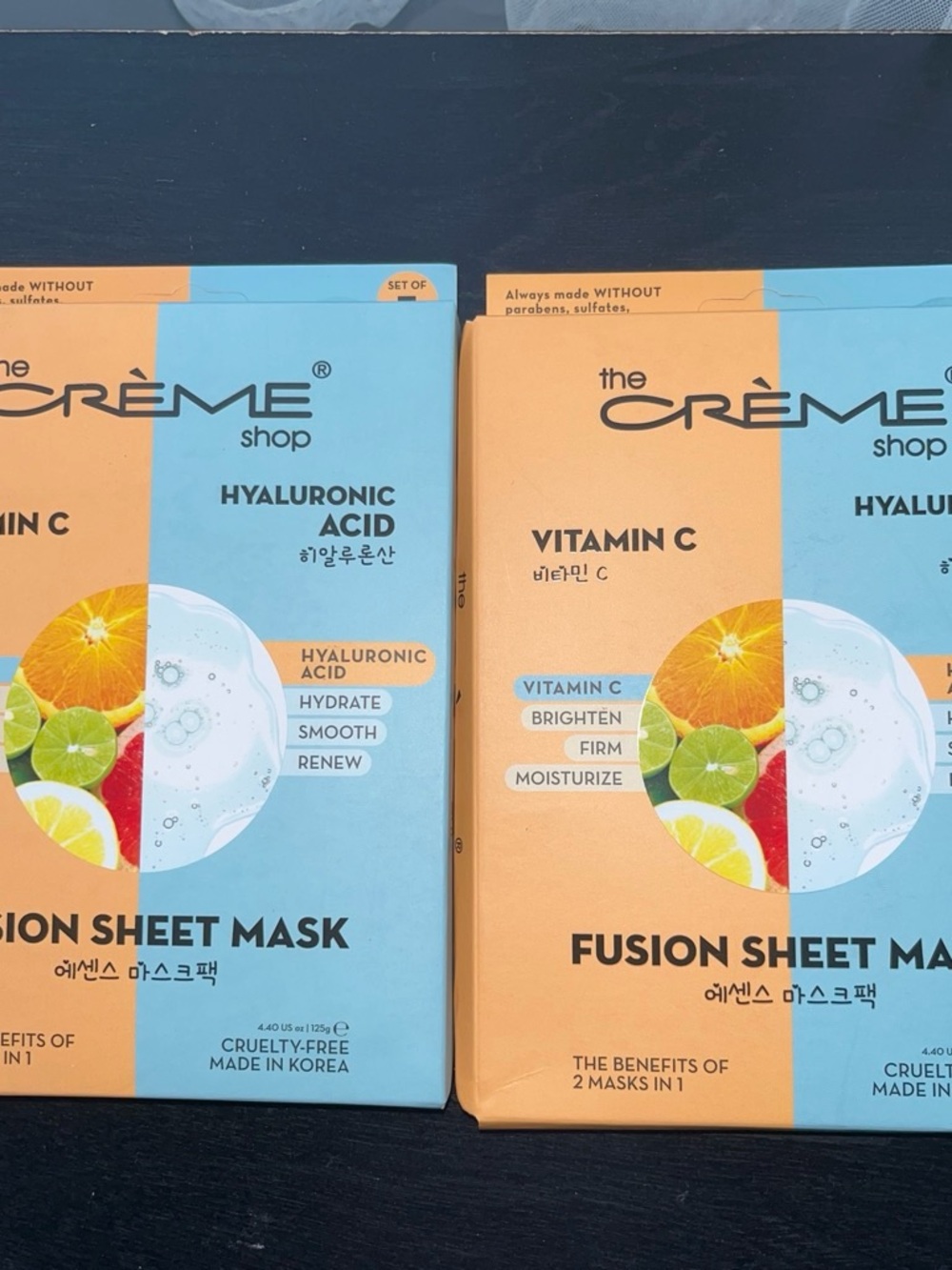 Vitamin C & Hyaluronic Acid Fusion Sheet Mask - Blue & Orange